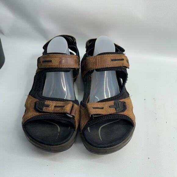 ECCO Yucatan Brown‎ Leather Sport Hiking Sandal Shoes Euro 41 Mens US 8 main image 4